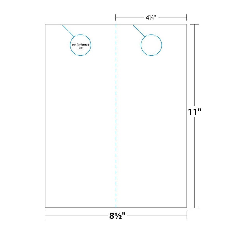 Blanks/USA Blanks USA - Digital Door Hanger - 4.25" x 11", 100 Door Hangers, White - Image 1